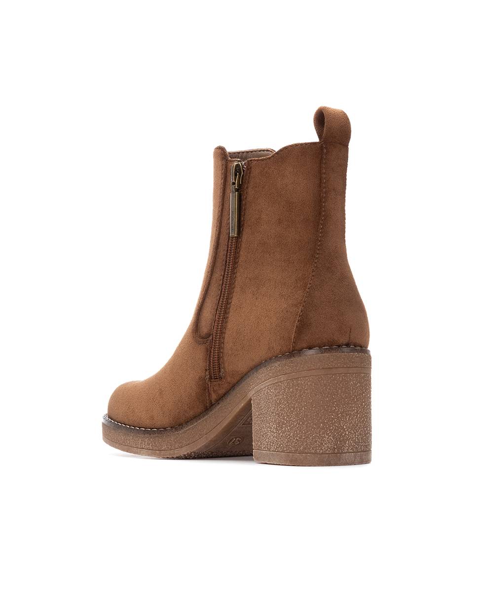 Botines de mujer con cremallera - Refresh - Marrón Marrón-4