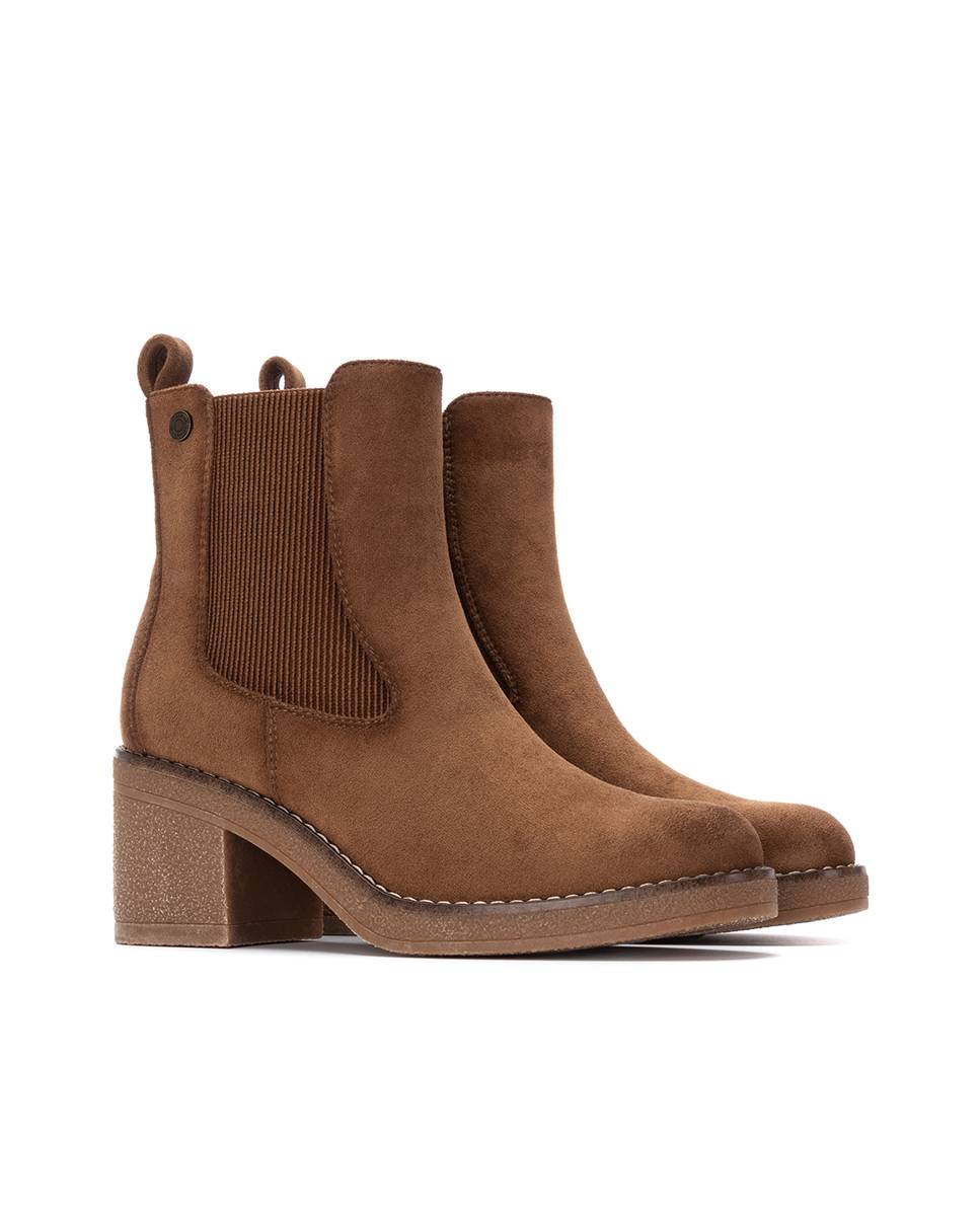 Botines de mujer con cremallera - Refresh - Marrón Marrón-5