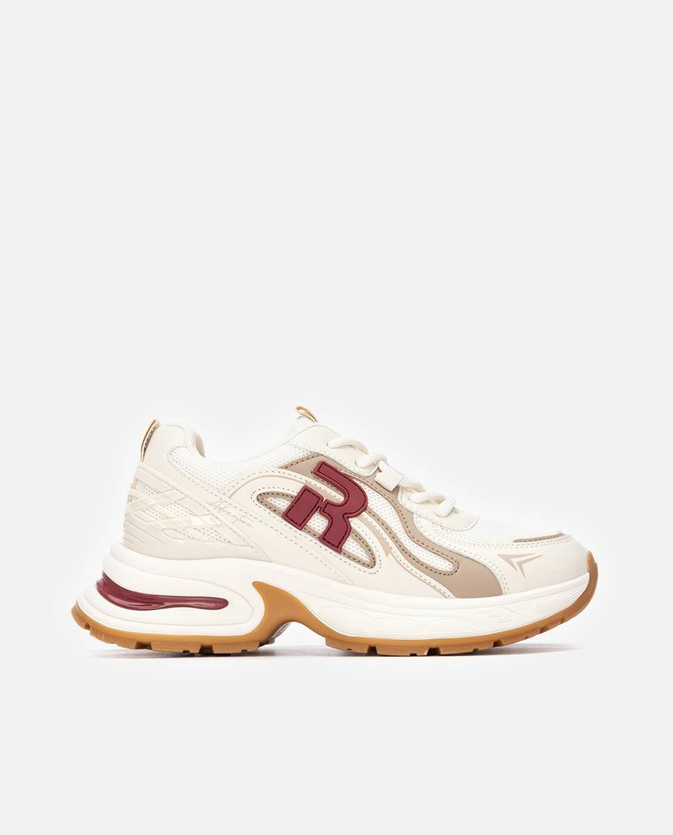 Zapatilla de mujer con plataforma - Refresh - Beige Beige-1