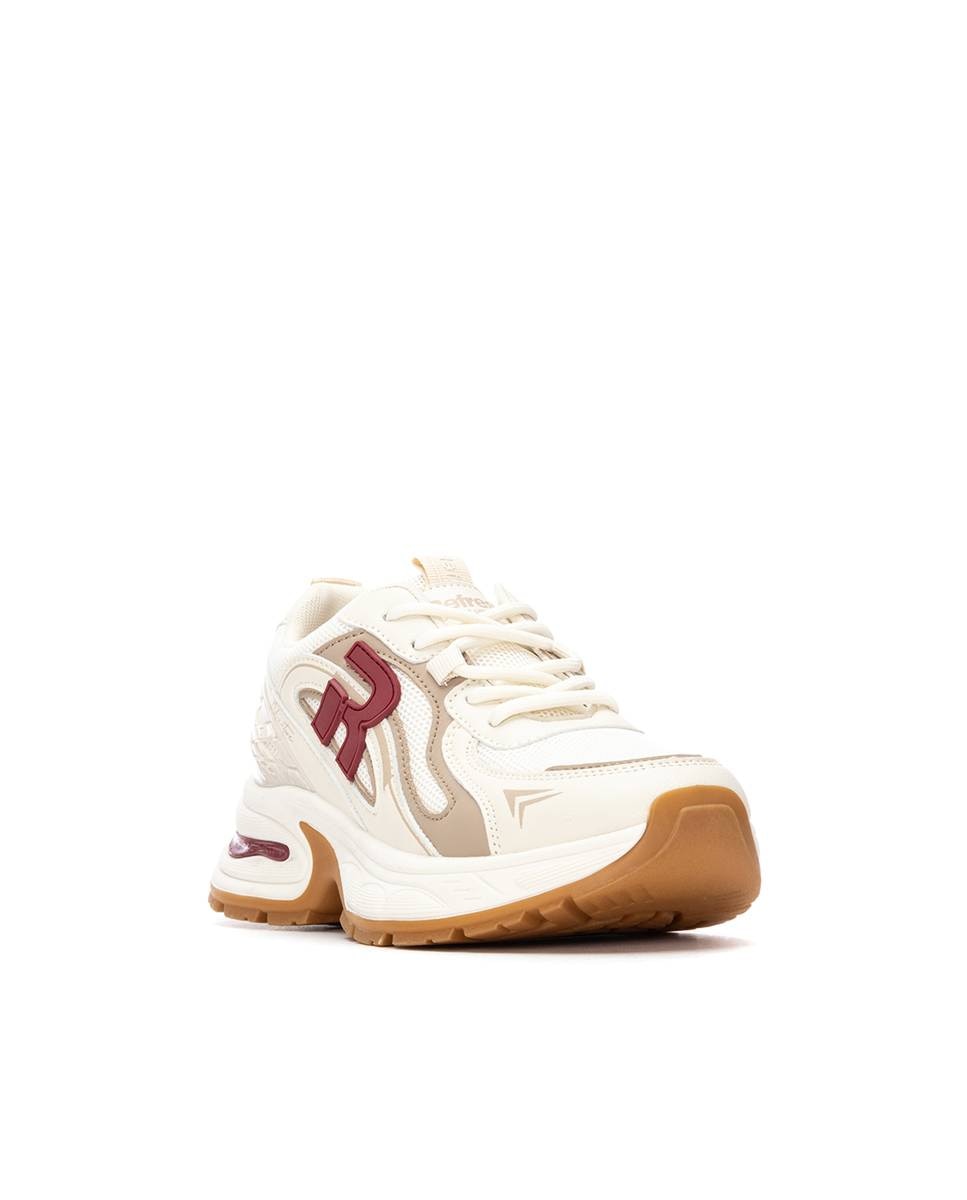 Zapatilla de mujer con plataforma - Refresh - Beige Beige-3