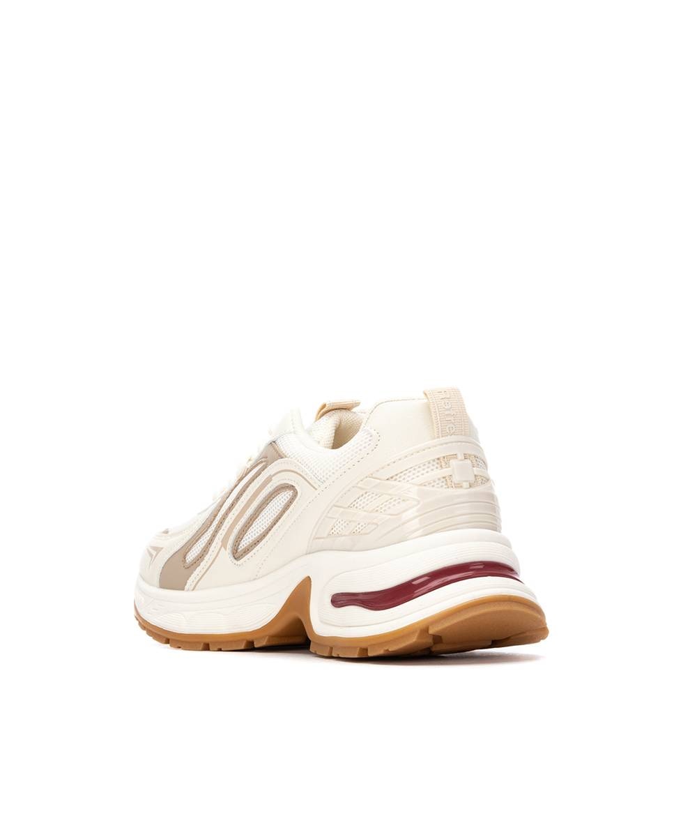 Zapatilla de mujer con plataforma - Refresh - Beige Beige-4