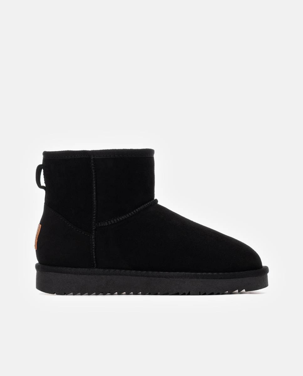 Botines con pelo de mujer australiano - Xti - Negro Negro-1