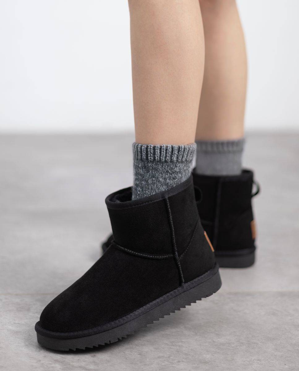 Botines con pelo de mujer australiano - Xti - Negro Negro-2