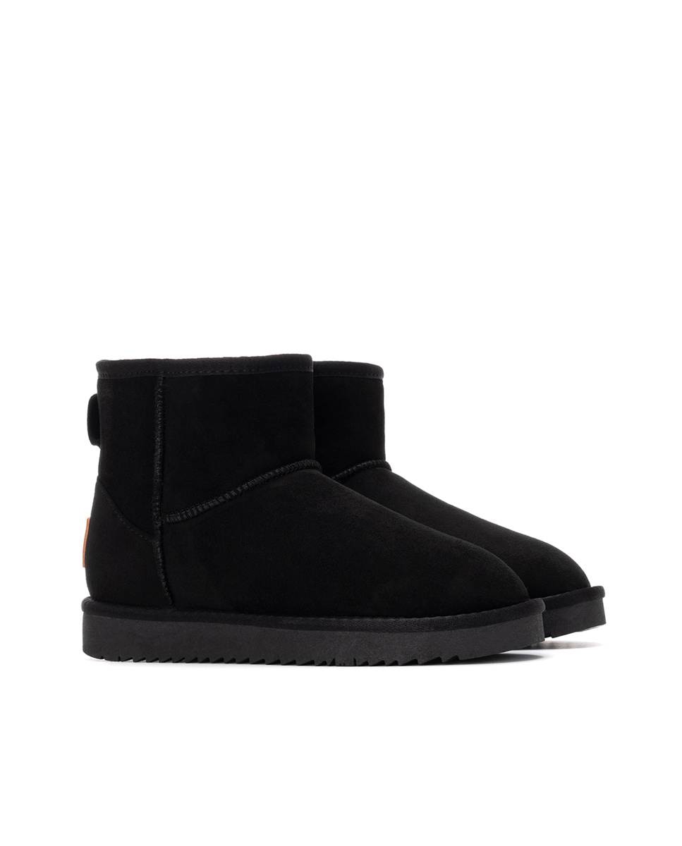Botines con pelo de mujer australiano - Xti - Negro Negro-5