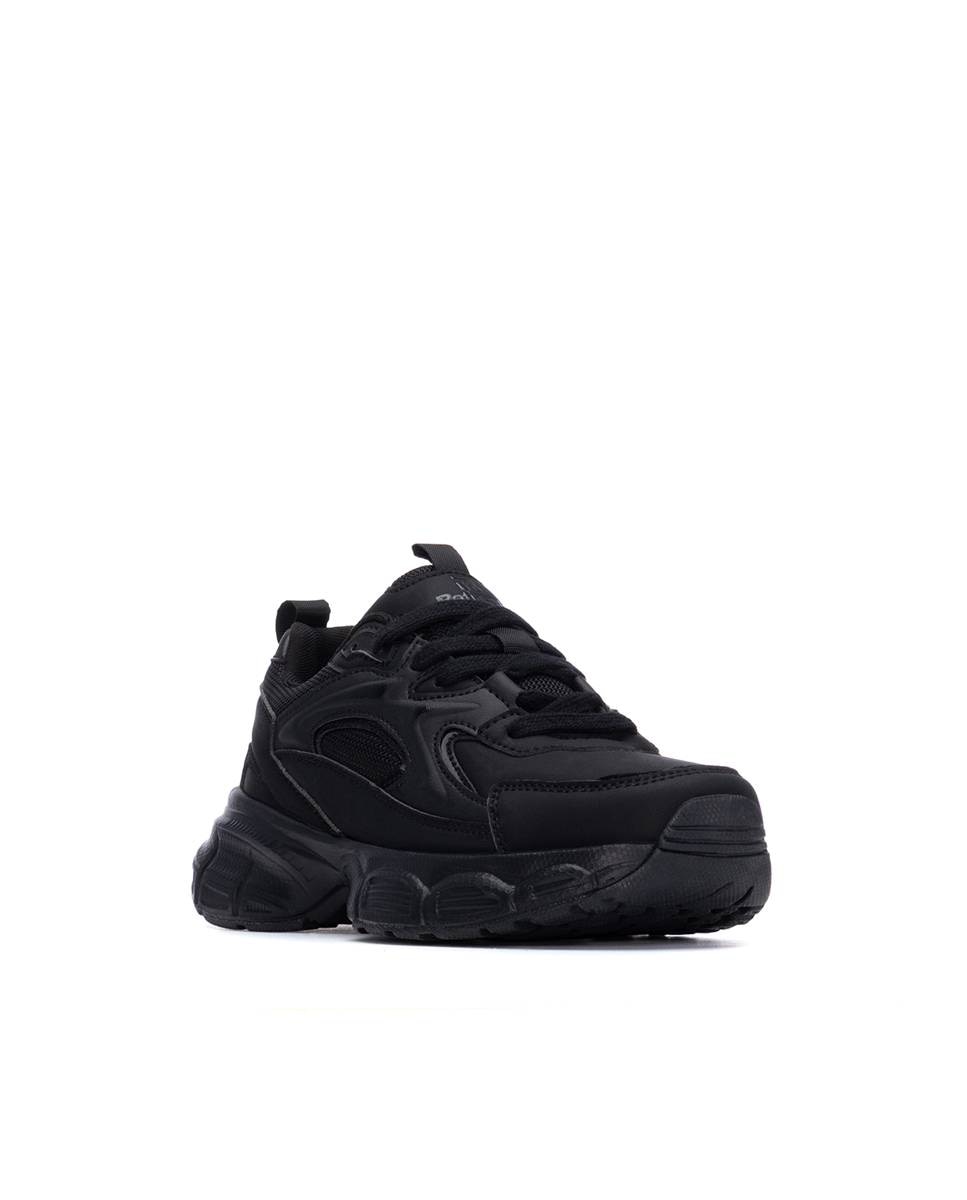 Zapatilla de mujer con cordones - Refresh - Negro Negro-3