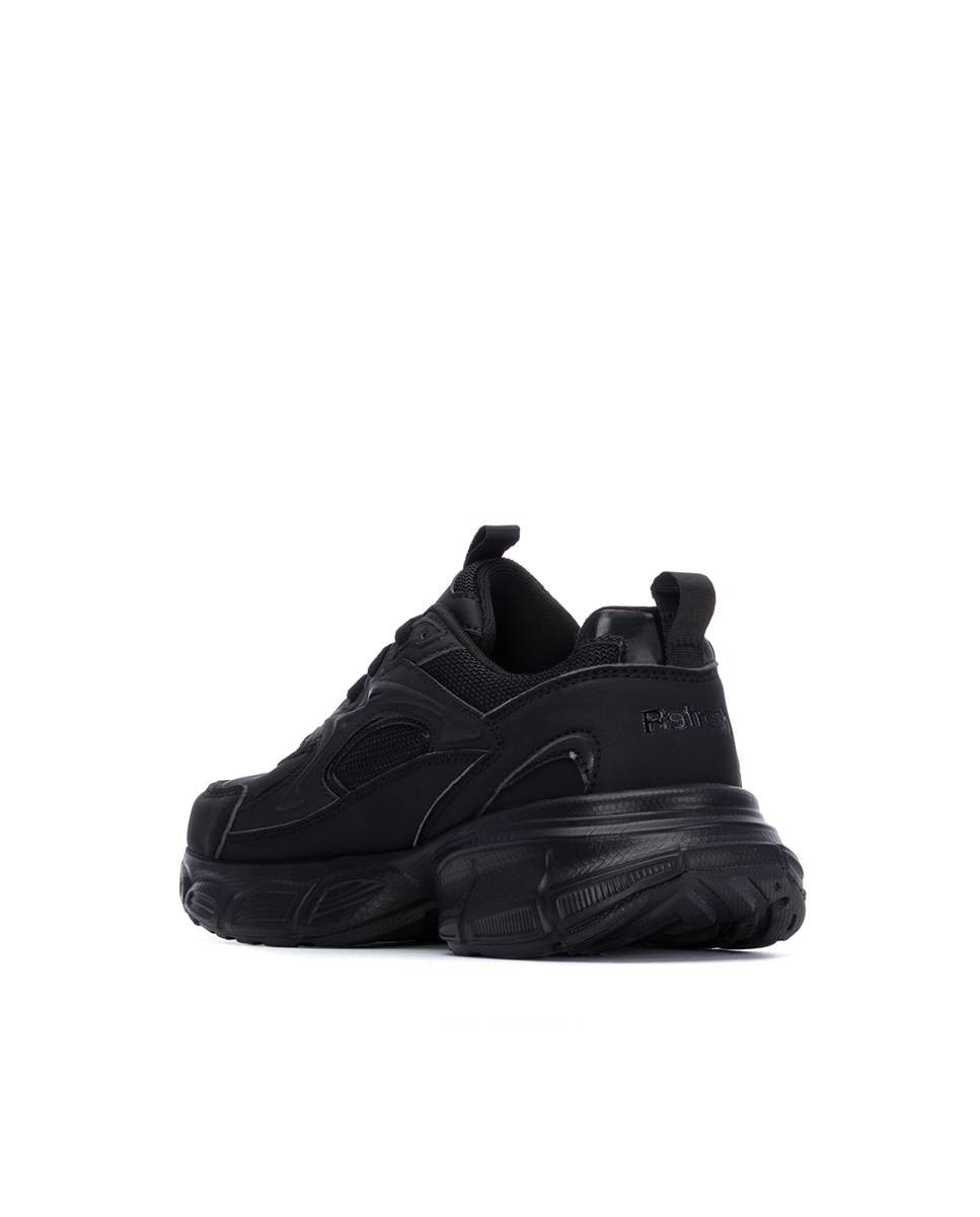 Zapatilla de mujer con cordones - Refresh - Negro Negro-4
