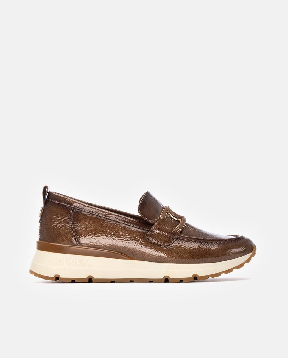 Carmela - Mocasines de mujer con plantilla de piel y cuña.