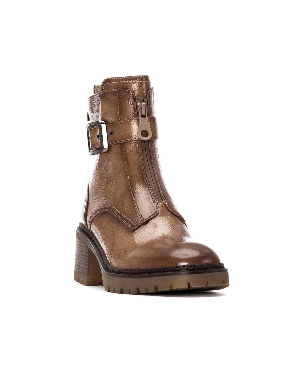 Botines básicos de mujer con cremallera - Xti - Beige Beige-3