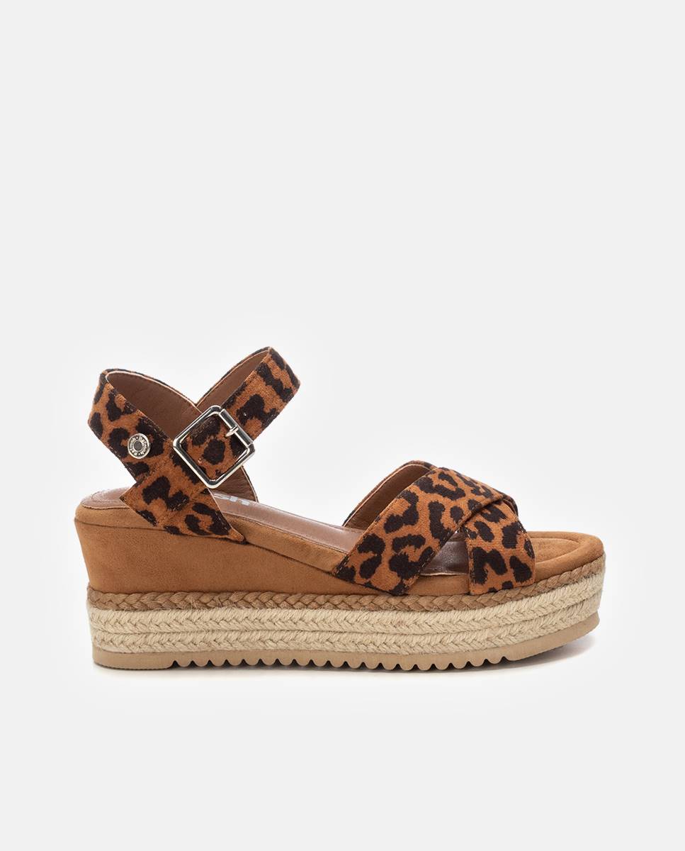 Refresh - Sandalias con cuña de mujer y suela de yute.