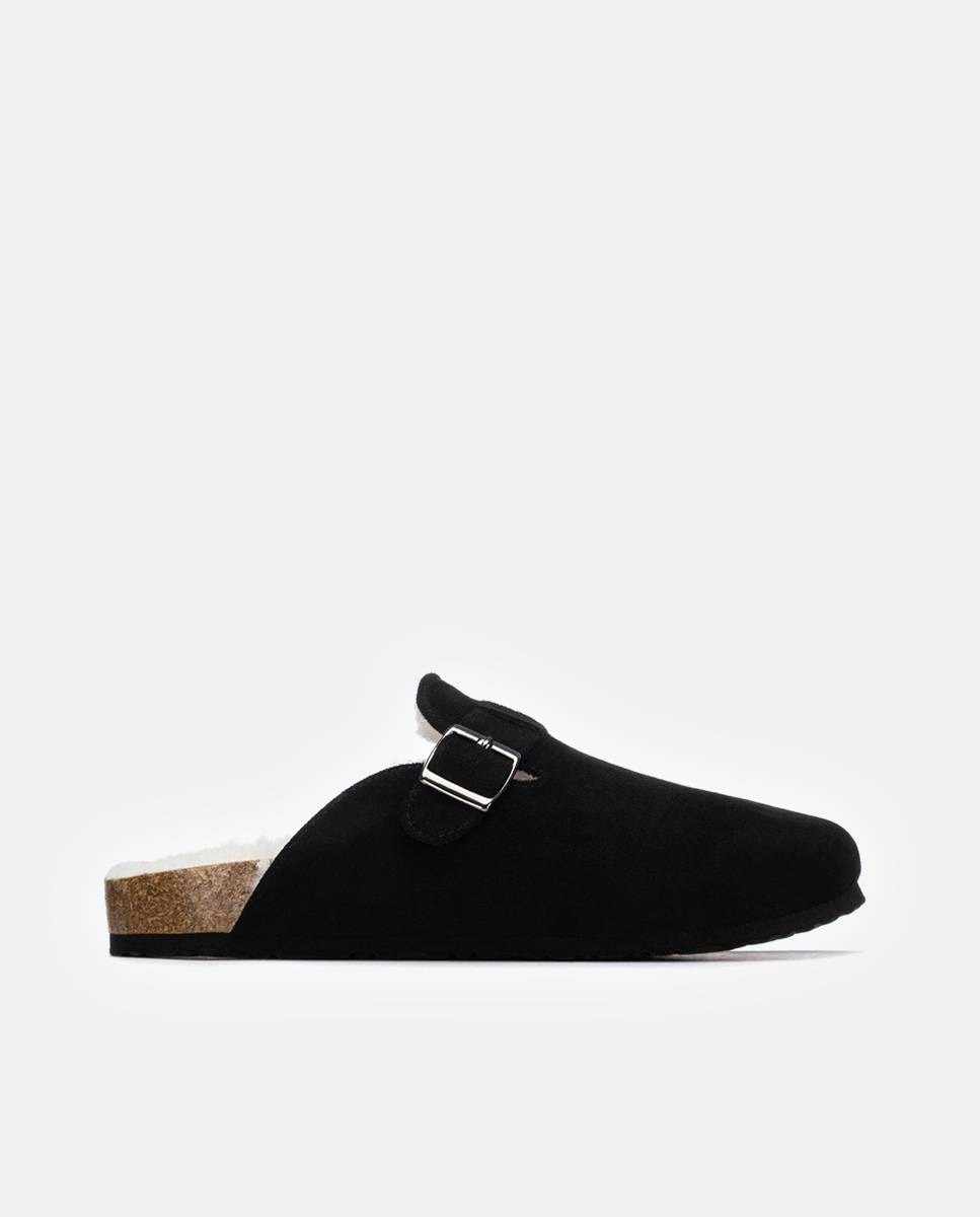Zueco de mujer con pelo interior - Xti - Negro Negro-1