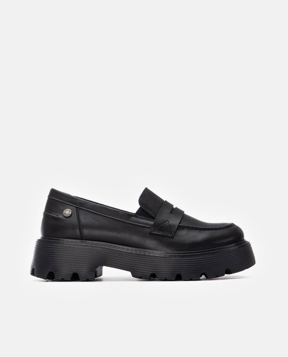 Mocasín de mujer plano - Refresh - Negro Negro-1