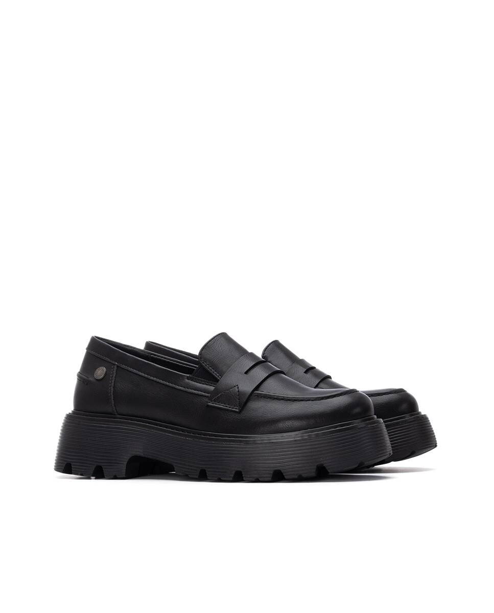 Mocasín de mujer plano - Refresh - Negro Negro-5