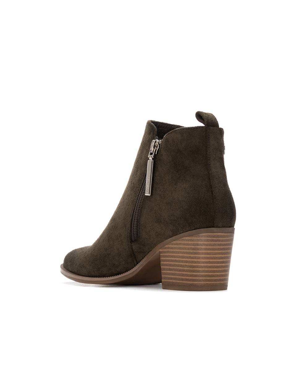 Botines de mujer cowboy con cremallera - Refresh - Kaki Kaki-2