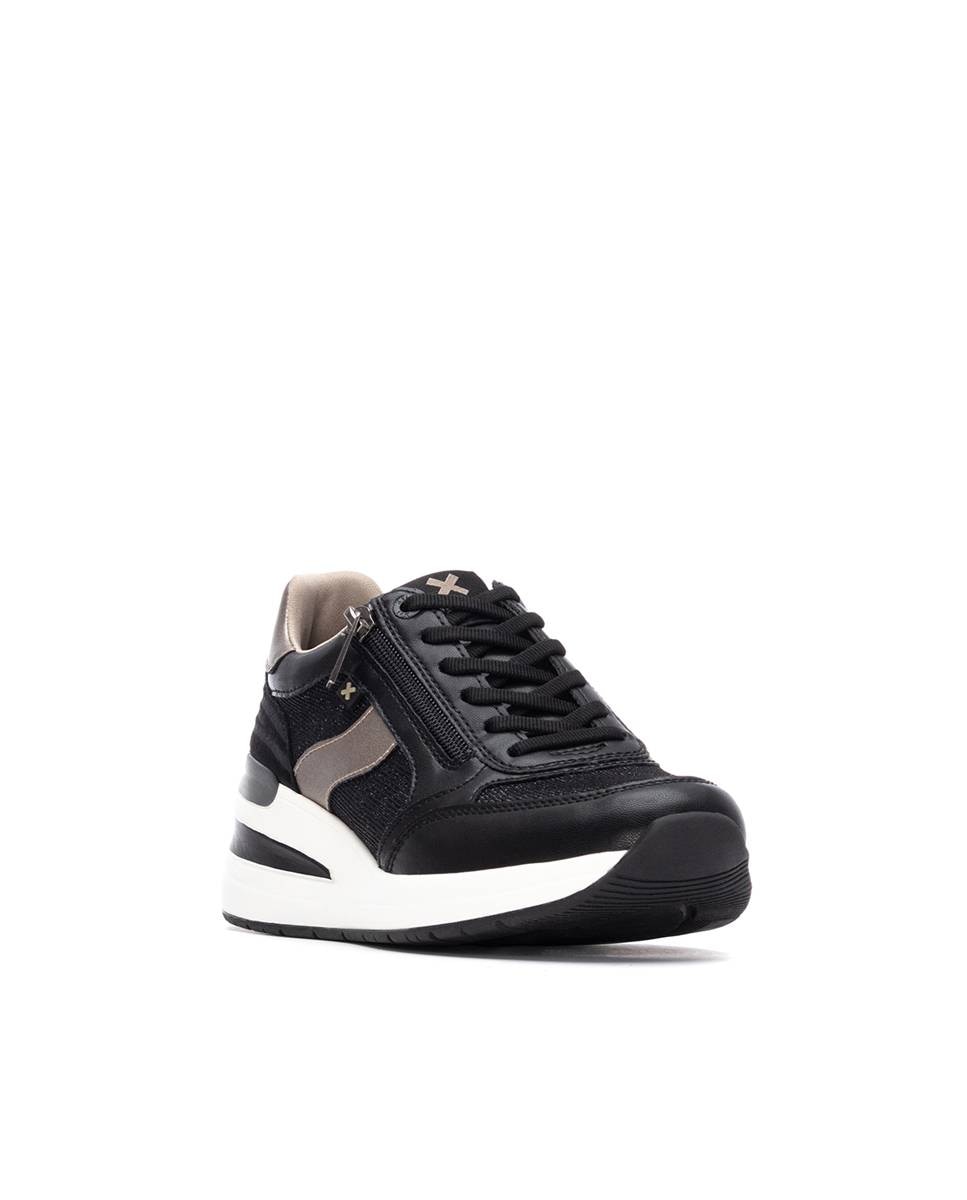 Zapatilla de mujer con cremallera - Xti - Negro Negro-3