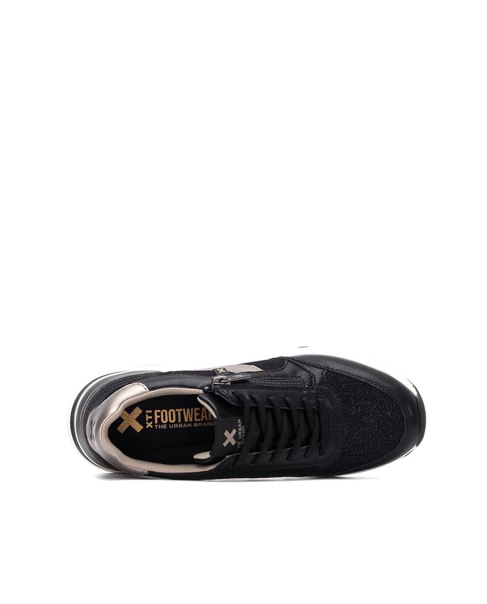 Zapatilla de mujer con cremallera - Xti - Negro Negro-9