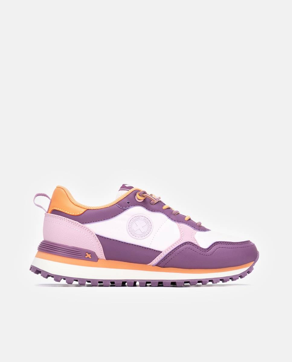 Zapatilla de mujer con estampado animal - Xti - Morado Morado-1