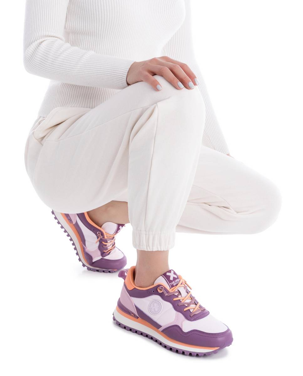Zapatilla de mujer con estampado animal - Xti - Morado Morado-2