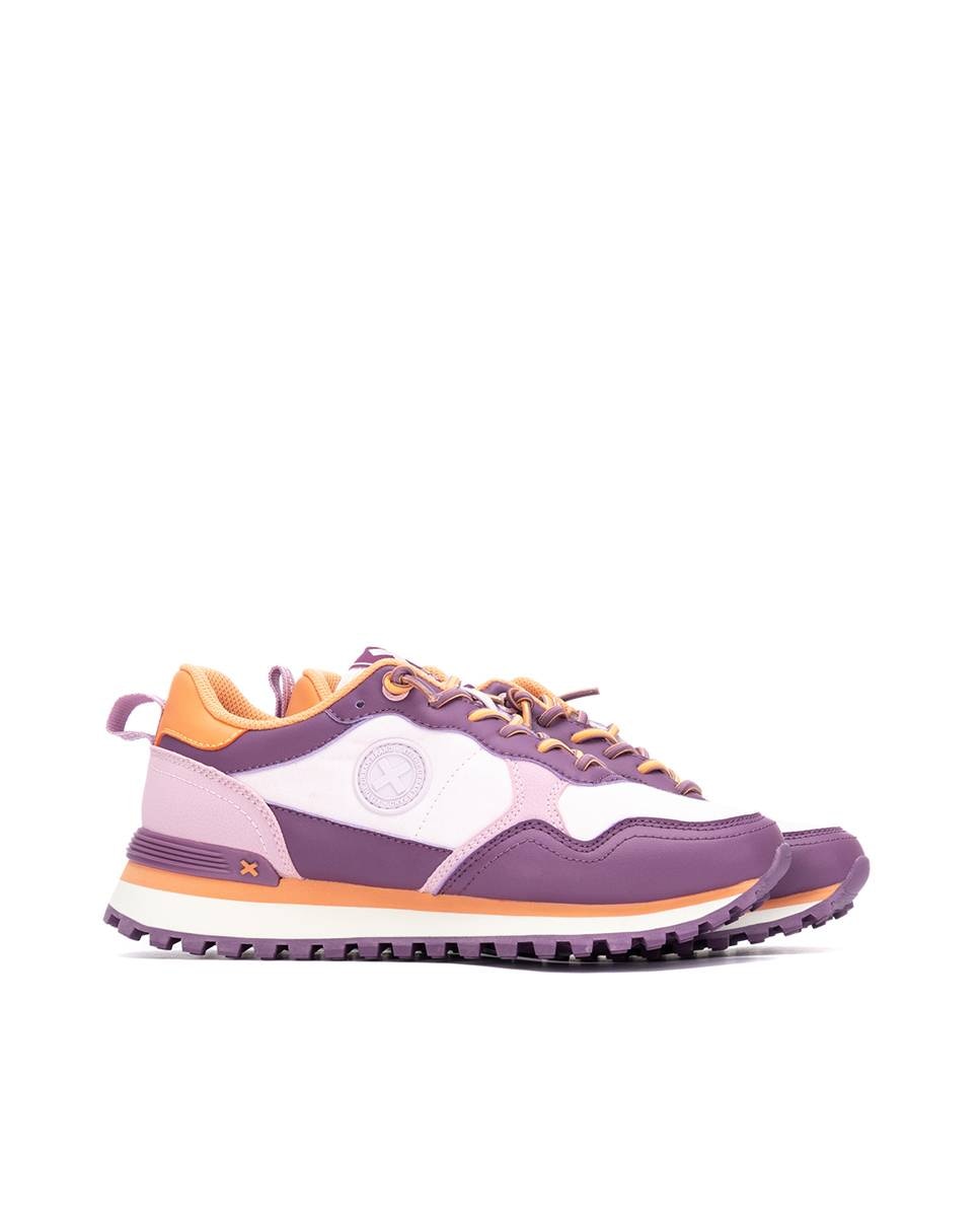 Zapatilla de mujer con estampado animal - Xti - Morado Morado-5
