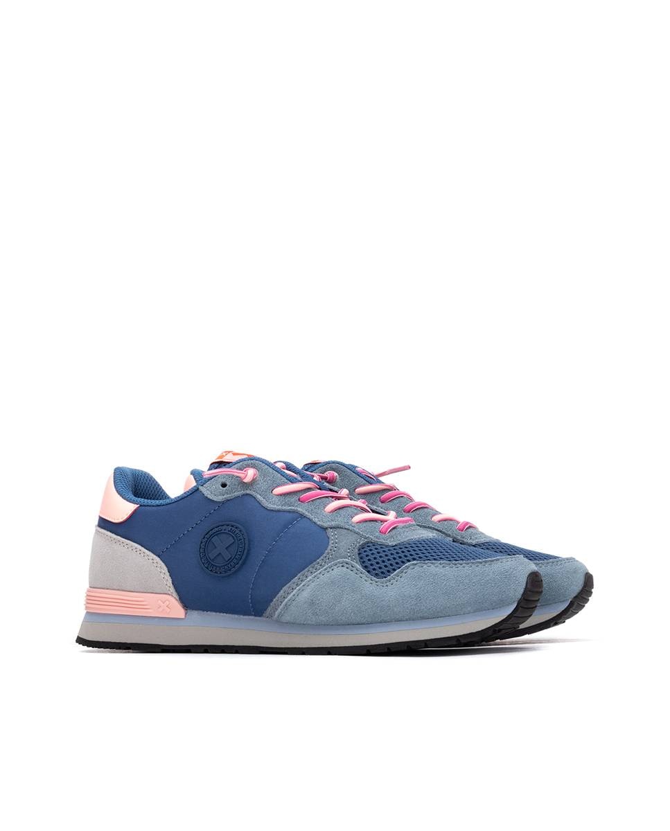 Zapatilla de mujer con cordones - Xti - Azul Azul-4