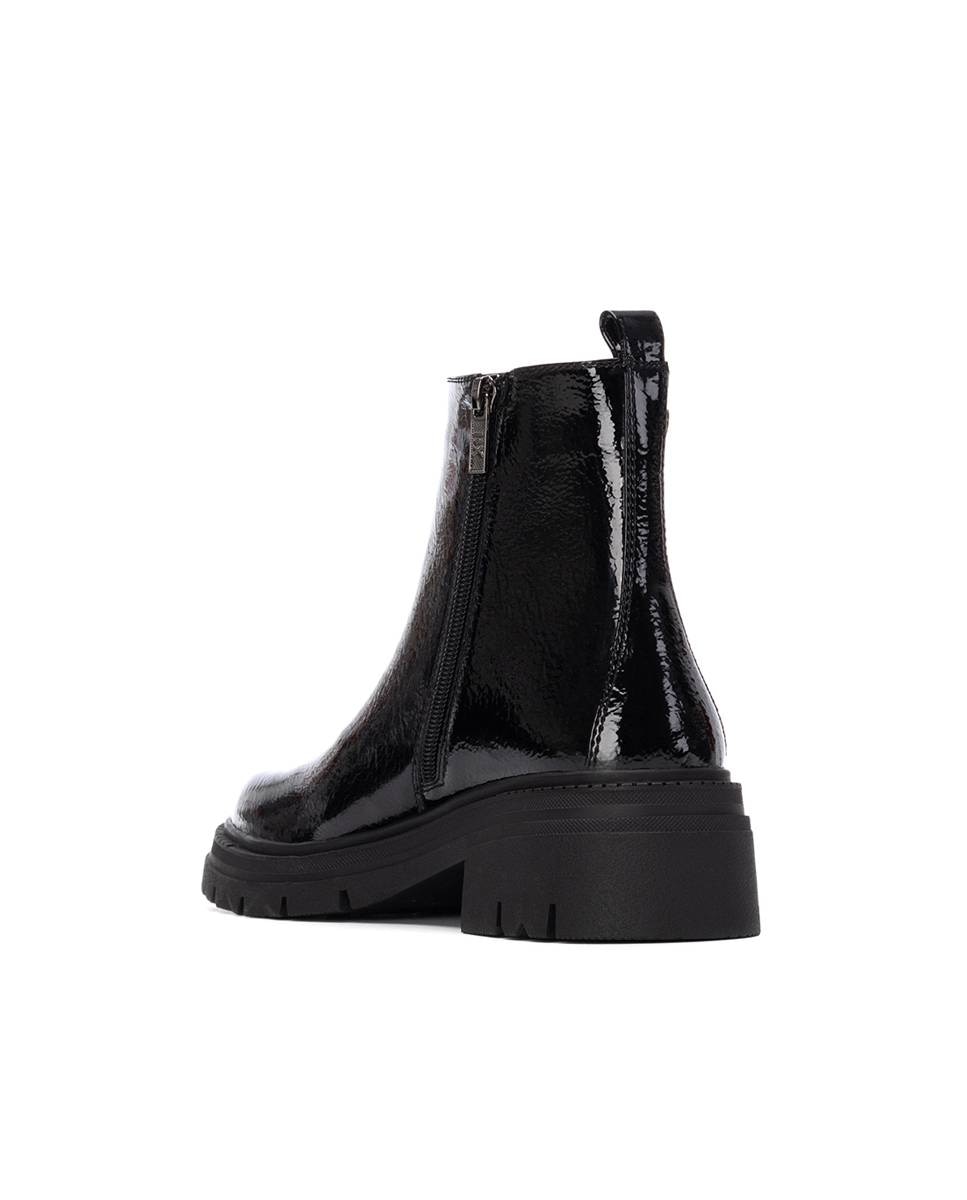 Botín de mujer de charol estilo chelsea - Xti - Negro Negro-4