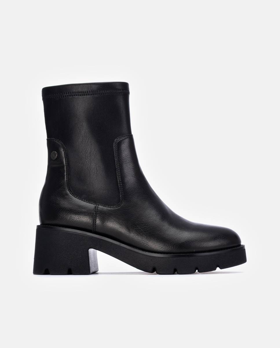 Botines básicos de mujer con cremallera - Xti - Negro Negro-1