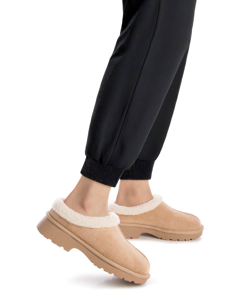 Zapatillas de mujer con pelo australiano - Xti - Beige Beige-2