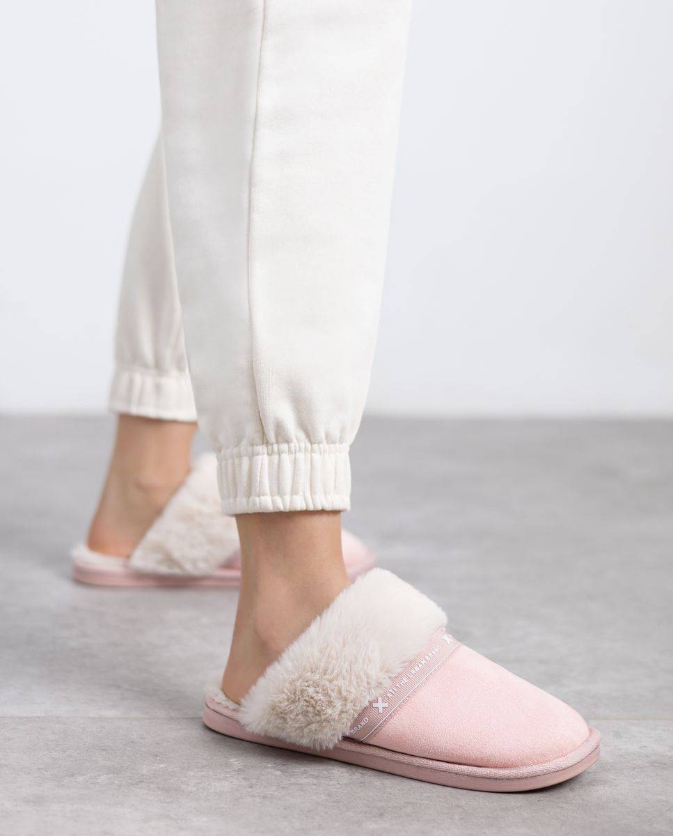 Zapatillas de casa de mujer con pelo destalonadas - Xti - Nude Nude-2