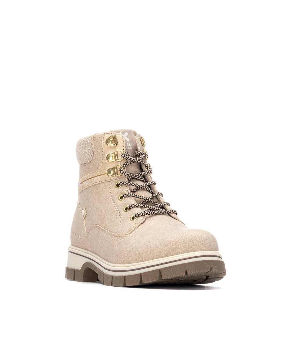 Botines de mujer con cremallera - Xti - Beige Beige-3