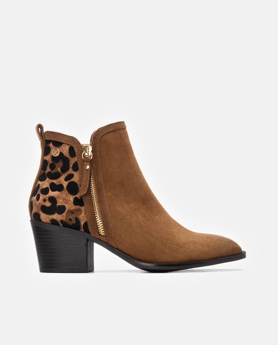Botines de mujer con cremallera - Xti - Camel Camel-1