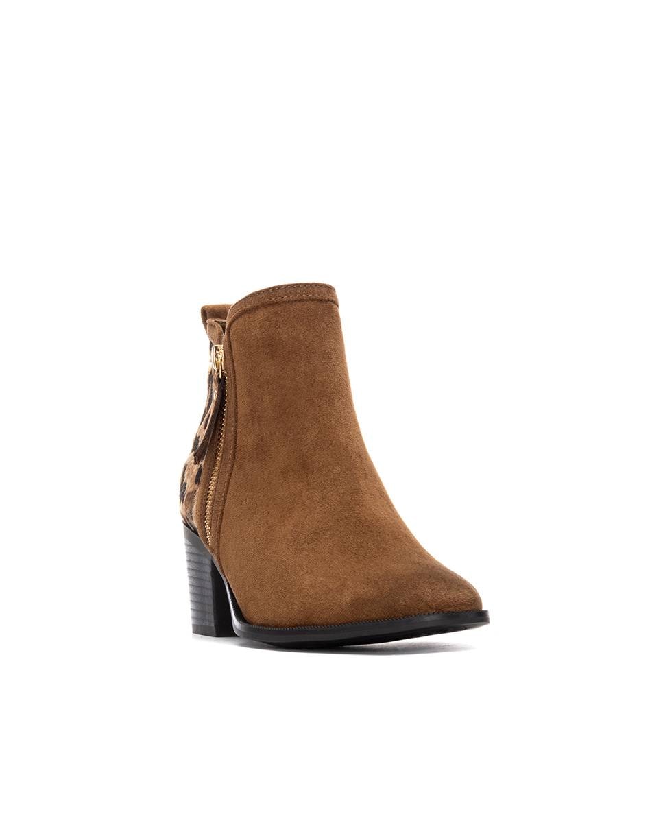 Botines de mujer con cremallera - Xti - Camel Camel-3