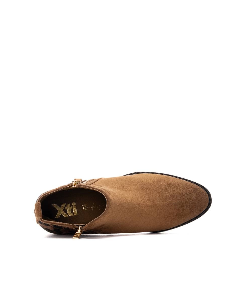 Botines de mujer con cremallera - Xti - Camel Camel-5