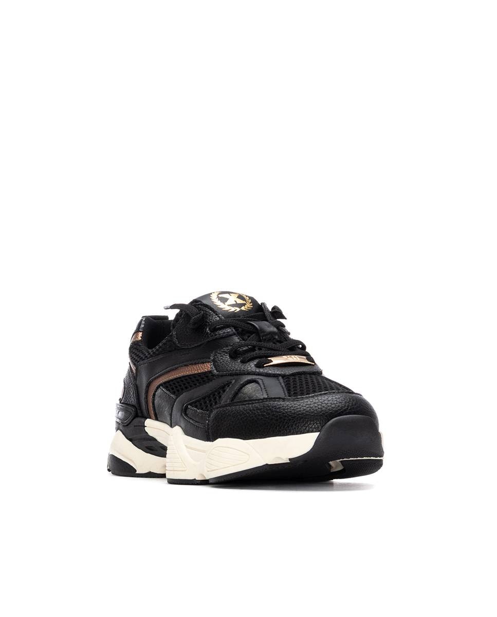 Xti - Zapatillas deportivas de mujer con cordones y suela de goma.