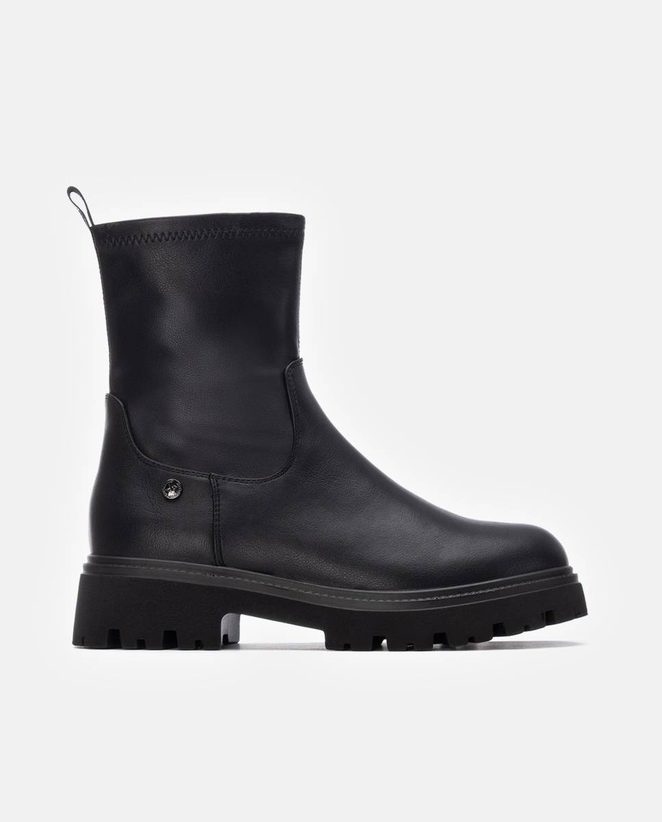 Botines de mujer con tacón - Xti - Negro Negro-1