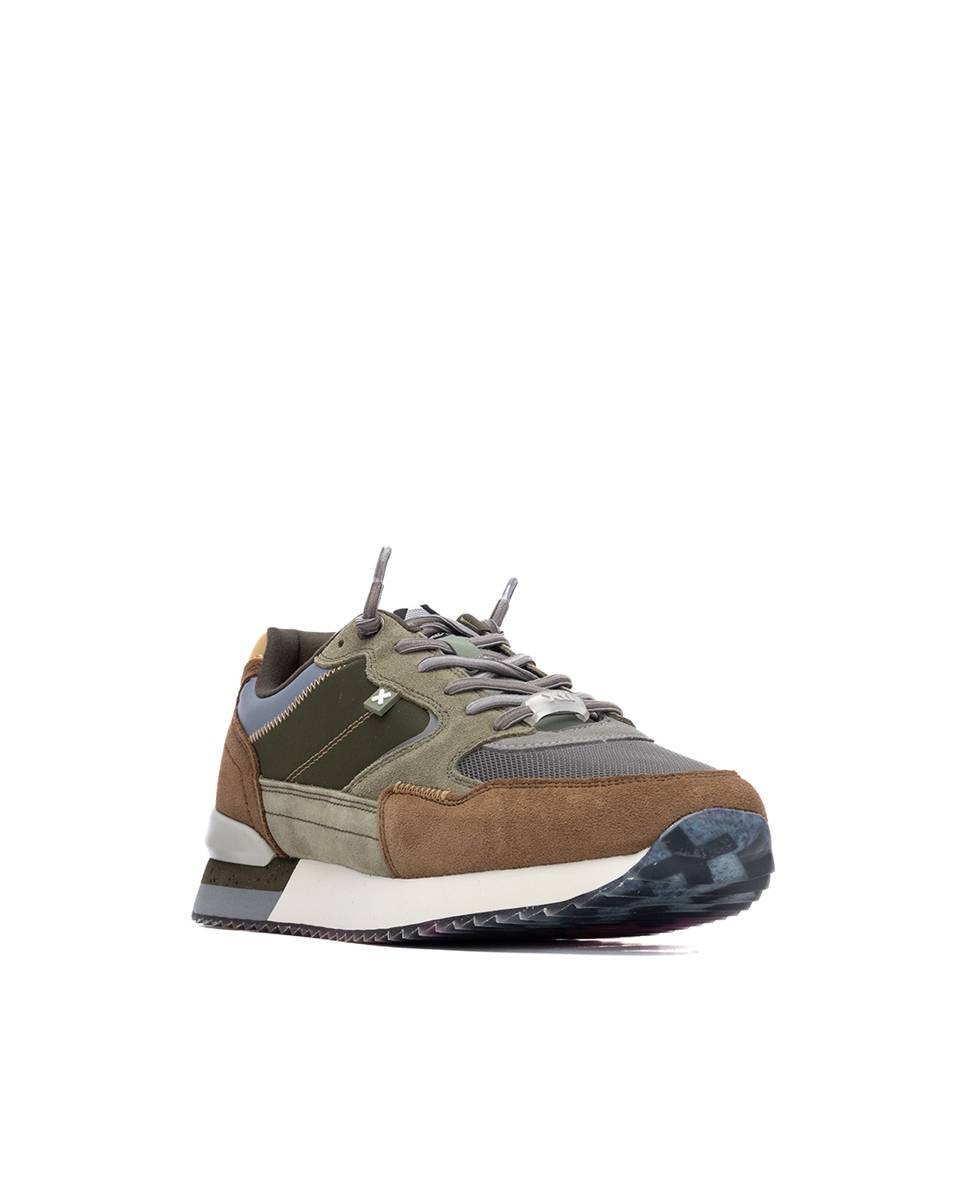 Zapato de hombre de piel con cordones - Xti - Kaki Kaki-3