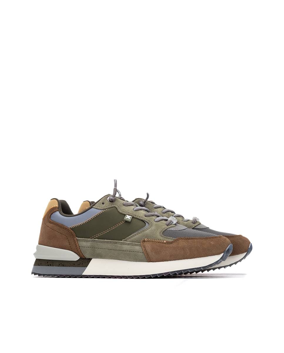 Zapato de hombre de piel con cordones - Xti - Kaki Kaki-4