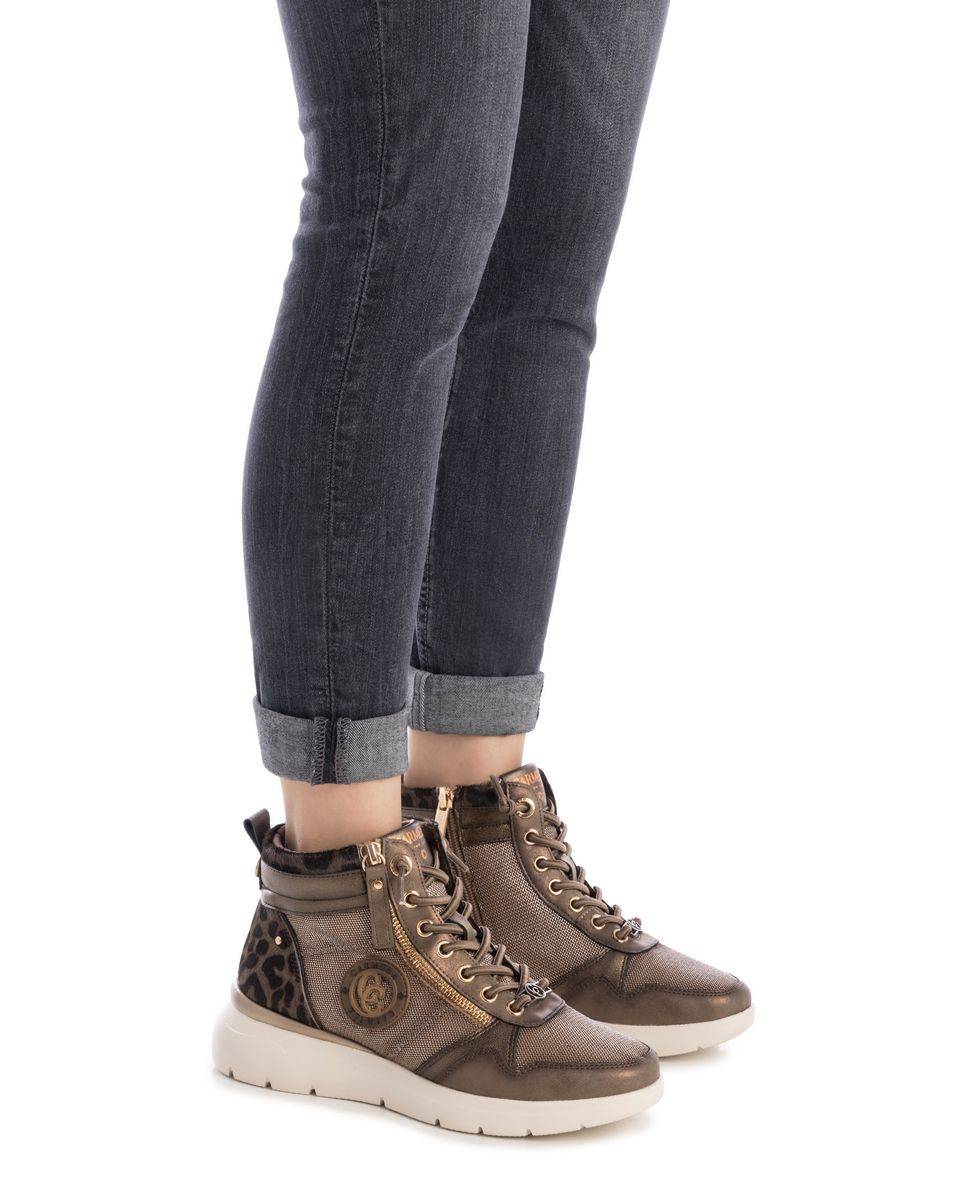 Botines de mujer con cordones de piel - Carmela - Marrón Marrón-2
