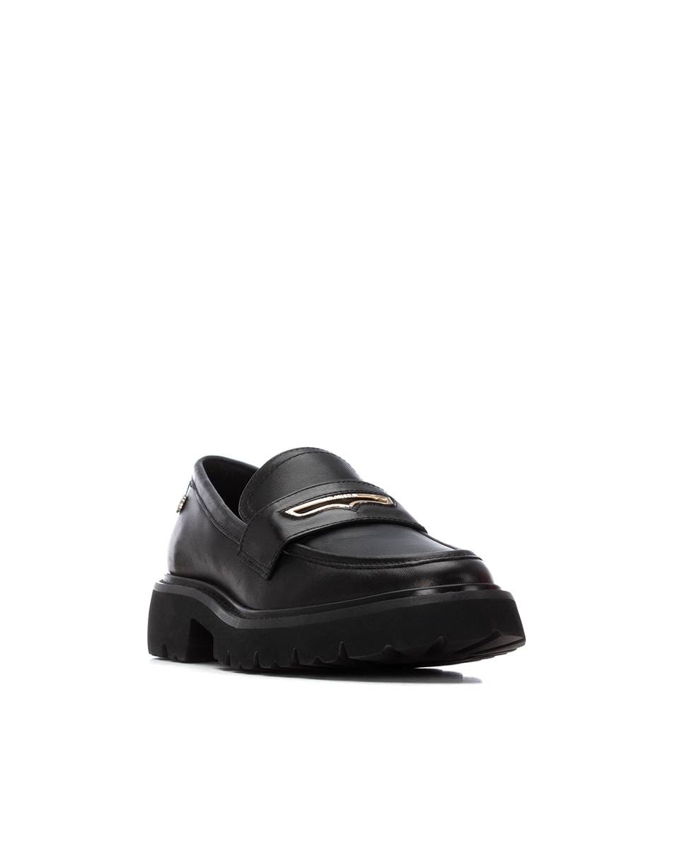 Mocasín de mujer de piel - Carmela - Negro Negro-3