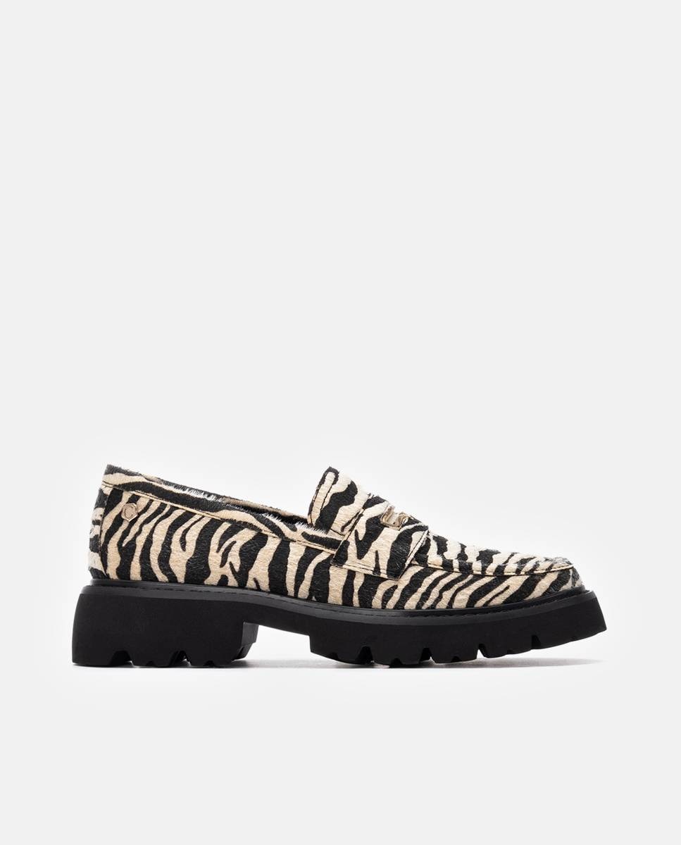 Mocasín de mujer de piel - Carmela - Estampado Estampado-1