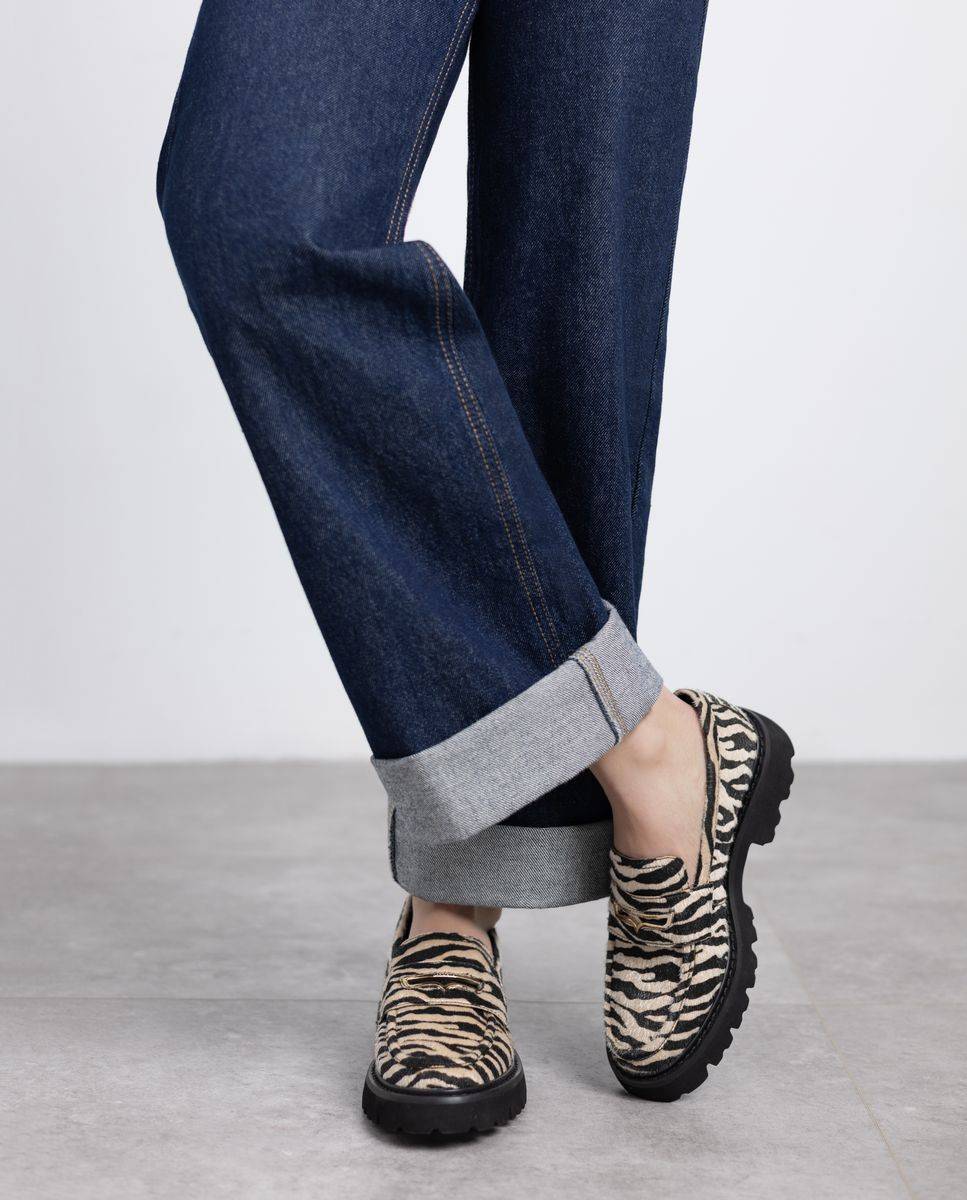 Mocasín de mujer de piel - Carmela - Estampado Estampado-2