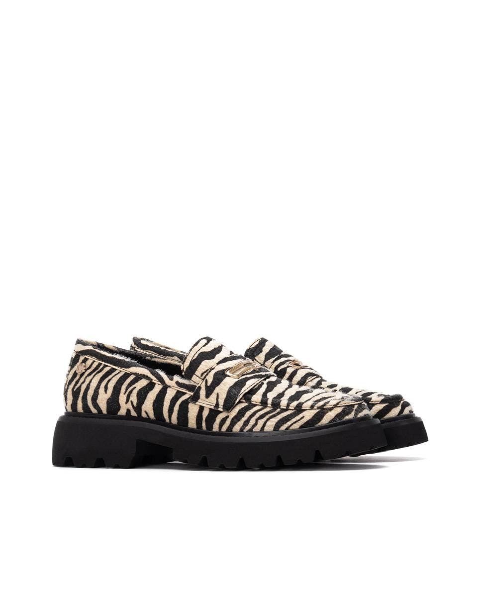 Mocasín de mujer de piel - Carmela - Estampado Estampado-5