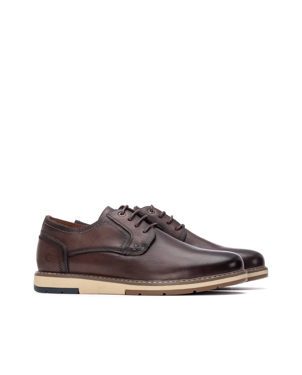 Zapato de piel de hombre con cordones - Carmela - Marrón oscuro Marrón oscuro-4