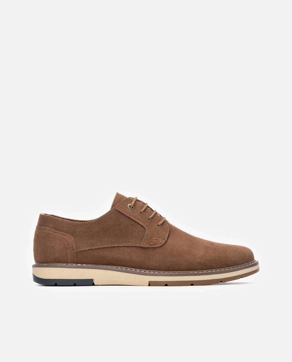 Zapato de piel de hombre con cordones - Carmela - Camel Camel-1
