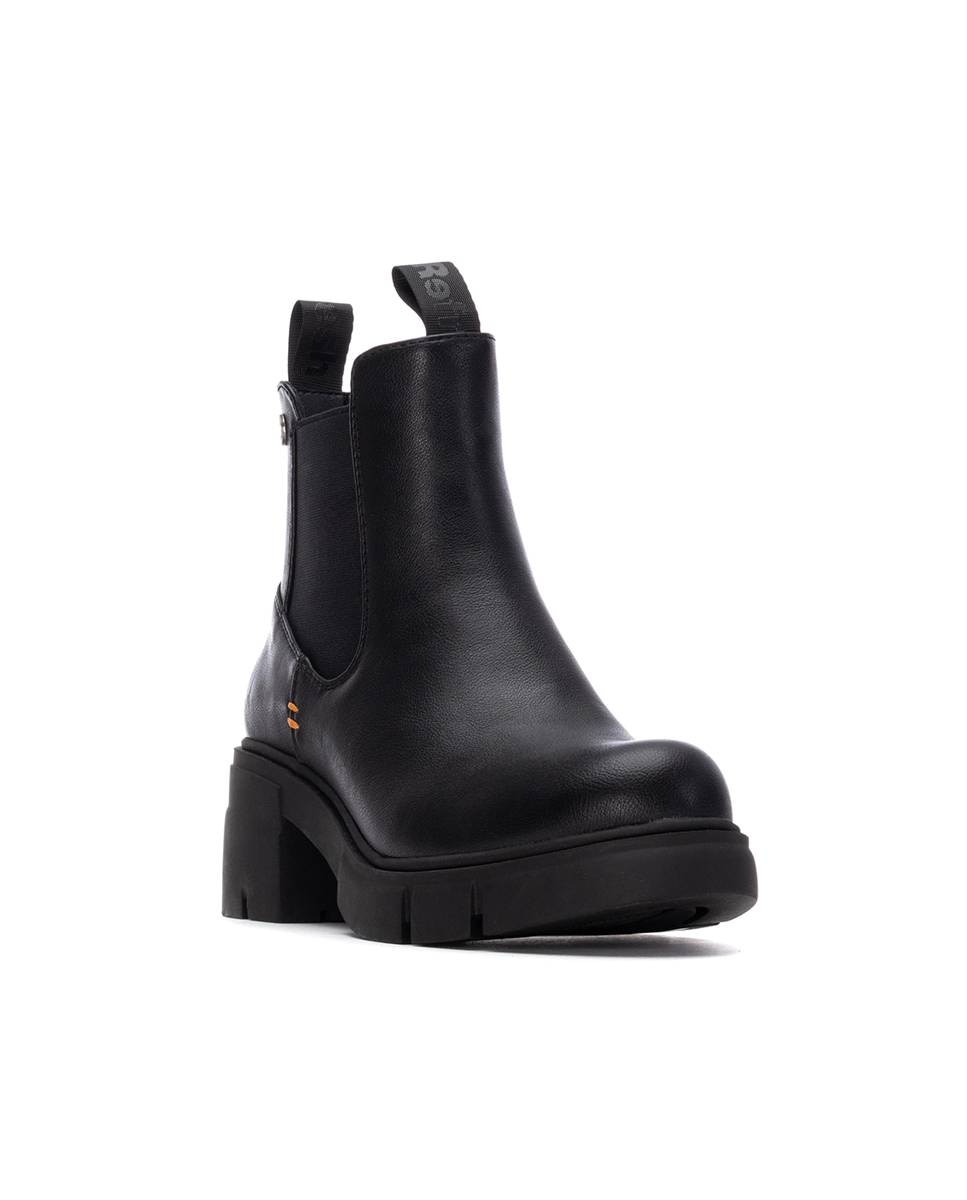 Botín de mujer chelsea con tacón ancho - Refresh - Negro Negro-3