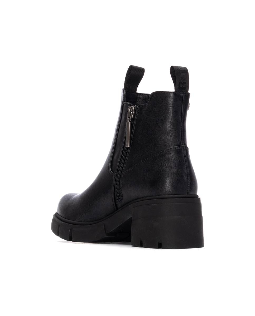 Botín de mujer chelsea con tacón ancho - Refresh - Negro Negro-4