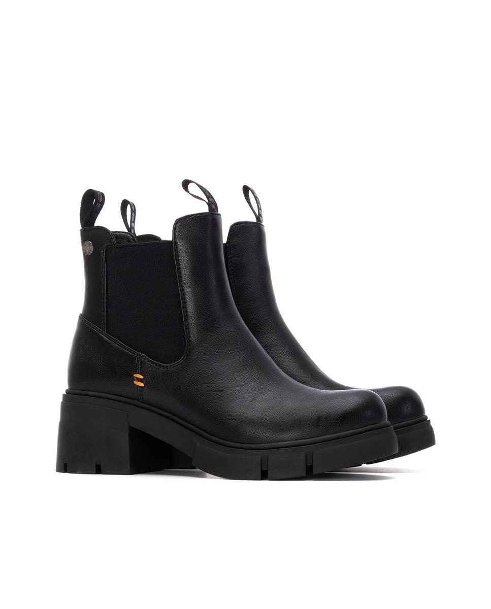 Botín de mujer chelsea con tacón ancho - Refresh - Negro Negro-5