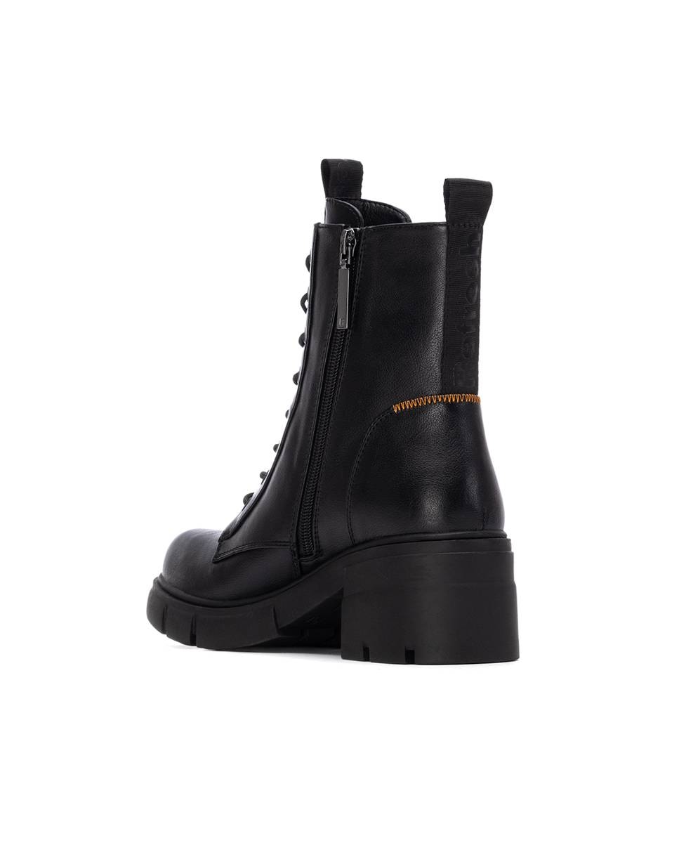 Botín de mujer con cordones - Refresh - Negro Negro-4