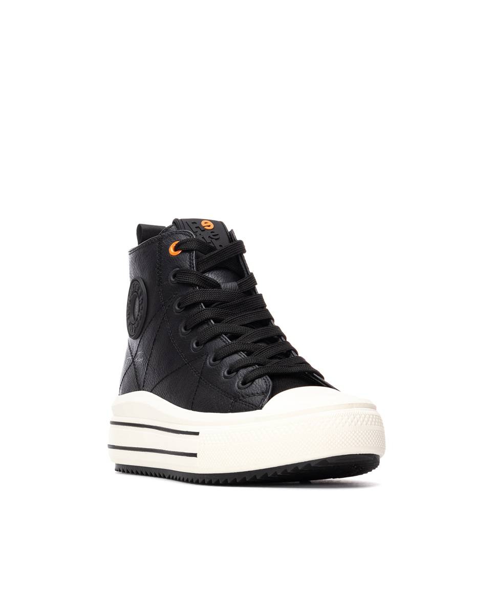 Botines de mujer con cordones - Refresh - Negro Negro-3