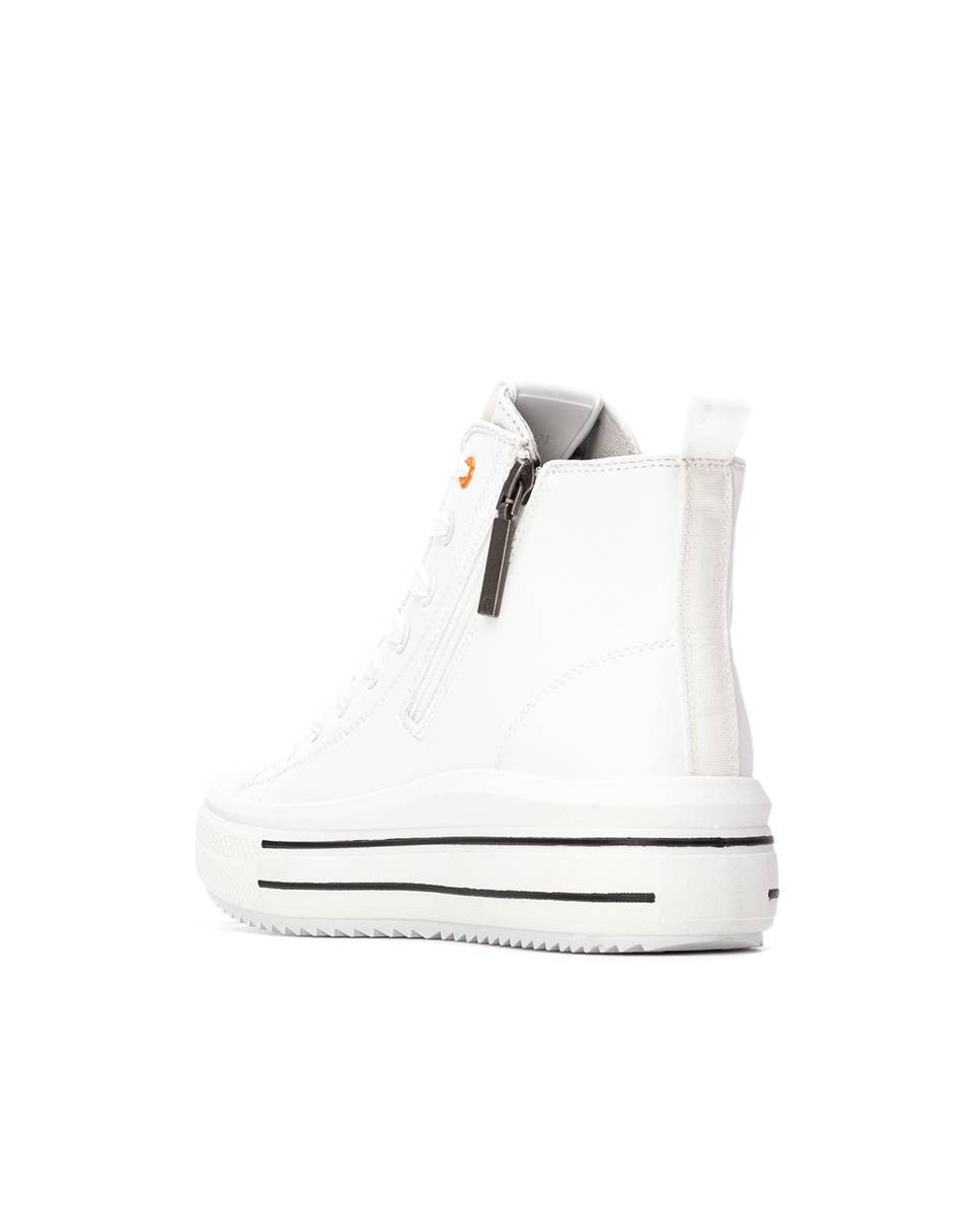 Botines de mujer con cordones - Refresh - Blanco Blanco-2
