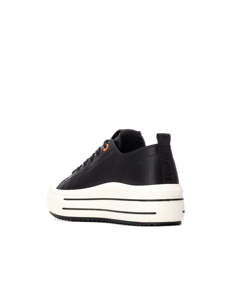 Zapatilla de mujer con cordones - Refresh - Negro Negro-2