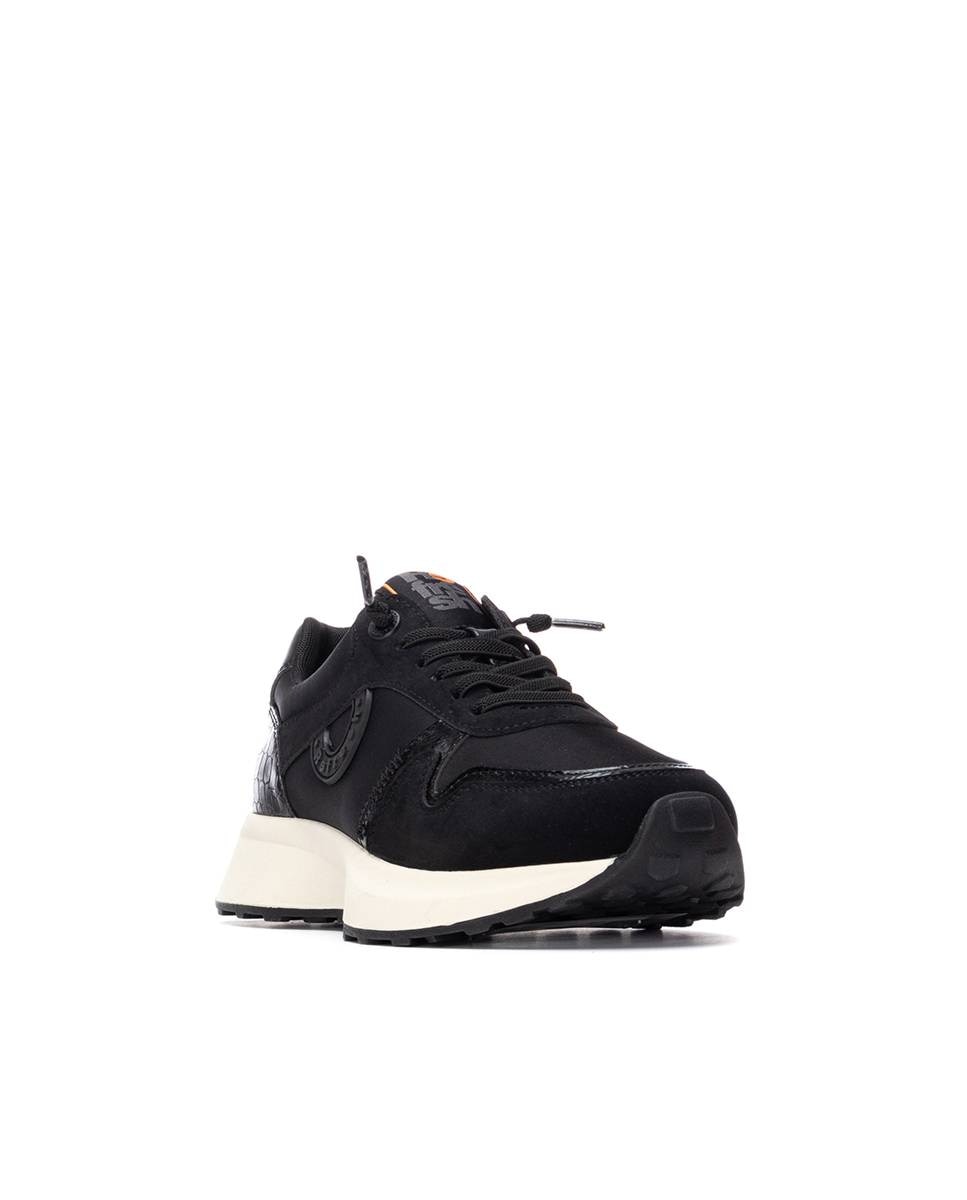 Zapatilla de mujer con cordones - Refresh - Negro Negro-3